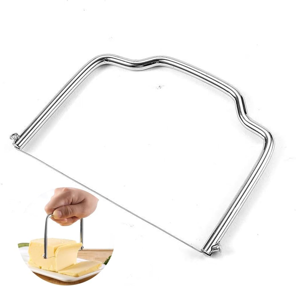 Cheese Slicer - Effective Stainless Steel Butter Slicers - Foie Gras Cutter for Block Cheese Butter Avocado Slicer