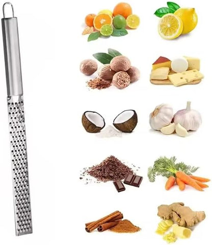 Stainless Steel Cheese Grater, Multi-Purpose Kitchen Tool, Handheld Grater for Garlic, Ginger, Citrus, Vegetables