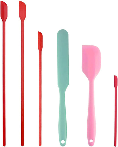 Silicone Spatula Set 6 Pack 8.5 inch Small Rubber Spatula Heat Resistant Mini Silicone Spatula Non-Stick Flexible for Baking Cooking Mixing and Kitchen Use