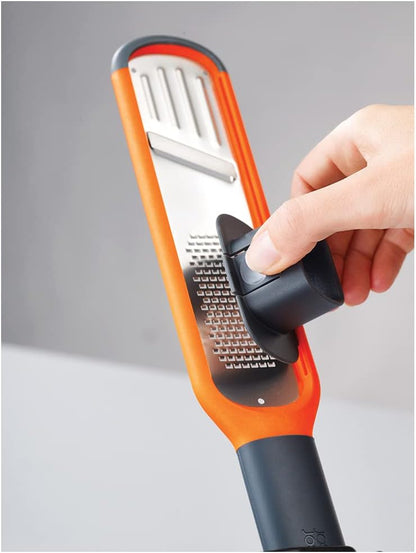Joseph Joseph Fine Grater & Zester – Easy-Grip Handle with Sharp Stainless Steel Blades & Non-Slip Tip