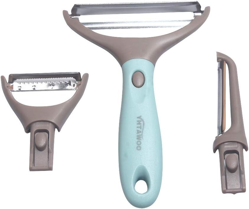 Fruit Peeler Vegetable Peeler 3-in-1 Trio Peeler Set Julienne Peeler Potato Peeler Vegetable Peeler Slicer Stainless Steel