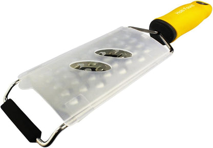Hoki Found Stainless Steel Coarse Cheese Shredder - Zester, Vegetable & Fruit Grater - Black