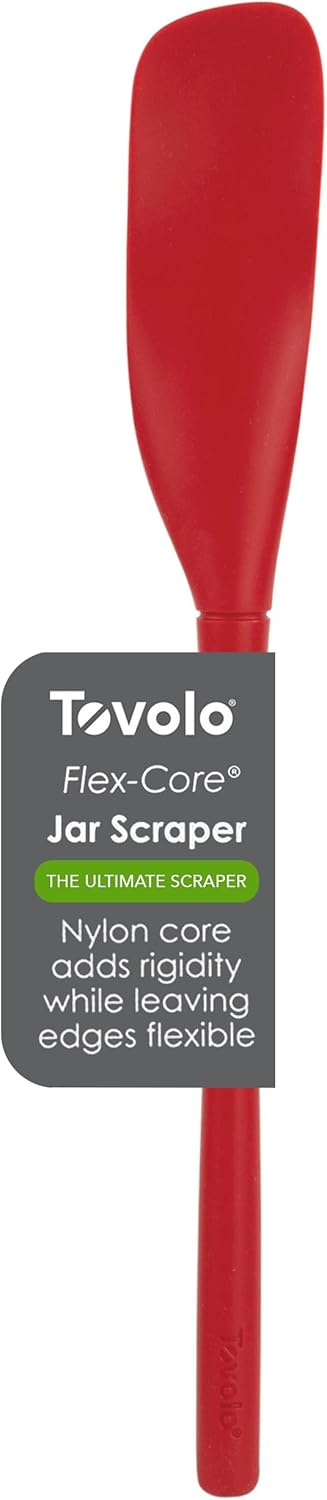 Tovolo Flex Core Mini Silicone Spatula Spoonula Set of 2 for Cast Iron Non Stick Cooking & Baking, Dishwasher Safe Spatula & Spoonula Silicone Heat Resistant BPA Free Kitchen Utensil, Charcoal Gray
