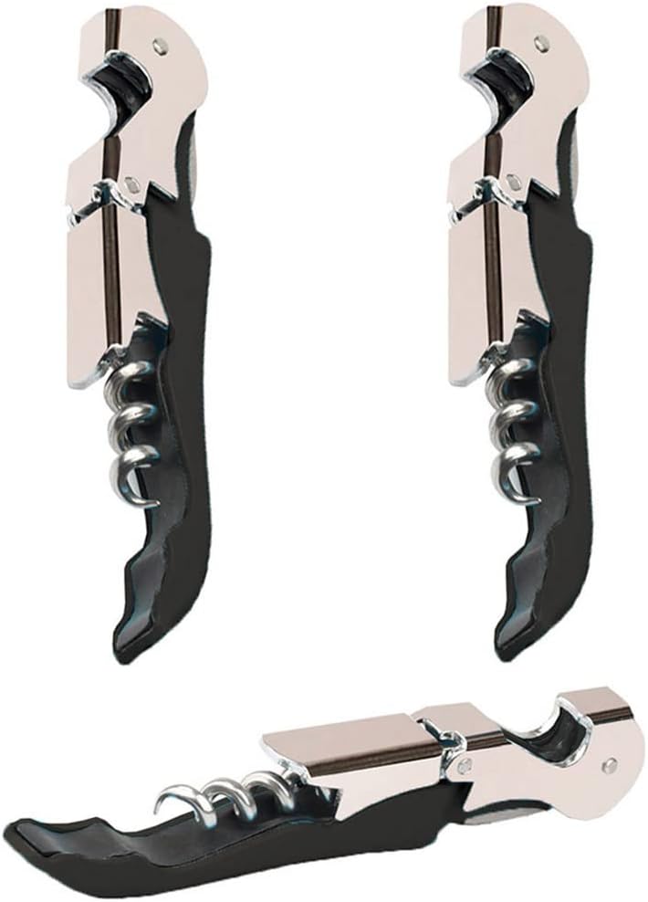 Kit-Home Professional Waiter Corkscrew Wine Openers Set (4 PCS),Upgraded with Heavy Duty Stainless Steel Hinges Wine Key for Restaurant Waiters, Sommelier, Bartenders