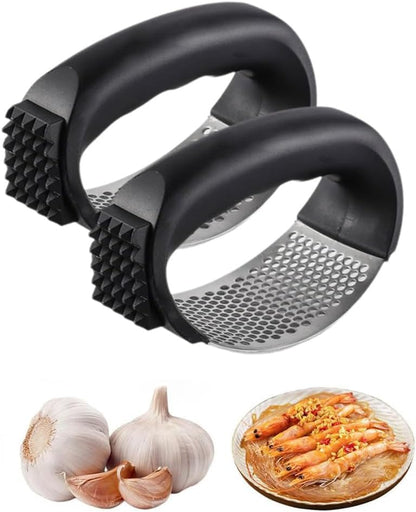 Stainless Steel Garlic Press, New Garlic Press Rocker, Home Kitchen Utensils Portable Manual Garlic Crusher for Smash Garlic Kitchen Gadgets Tools (1 Pack)