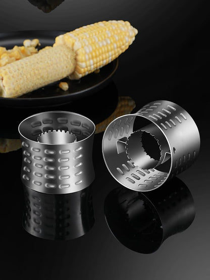Corn Stripper Cutter Stainless Steel Corn Peeler Corn Stripping Tool for Home Kitchen with Serrated Blade