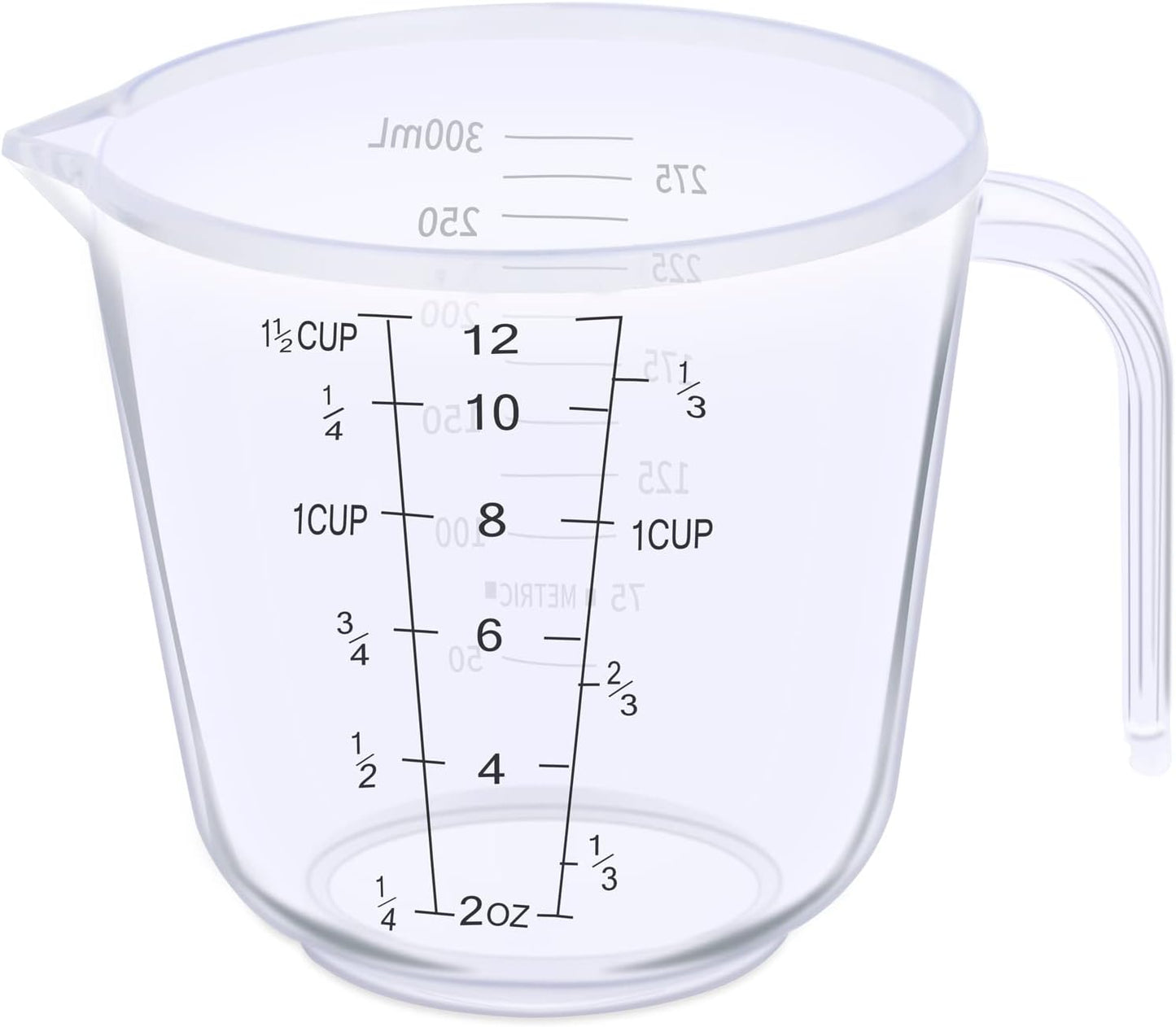 DOTINGHUX Measuring Cup, 1 ½ Cup, Clear