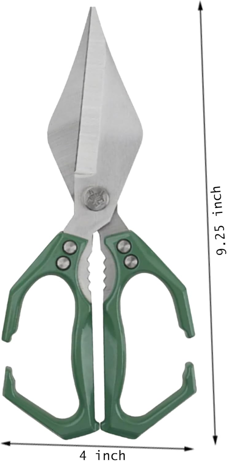Multifunctional Heavy-Duty Kitchen Shears,Ultra Sharp Stainless Steel Poultry Shears,Multipurpose Food Scissors for Chicken, Meat,Fish, Vegetables,Bone Cutting(Silver)