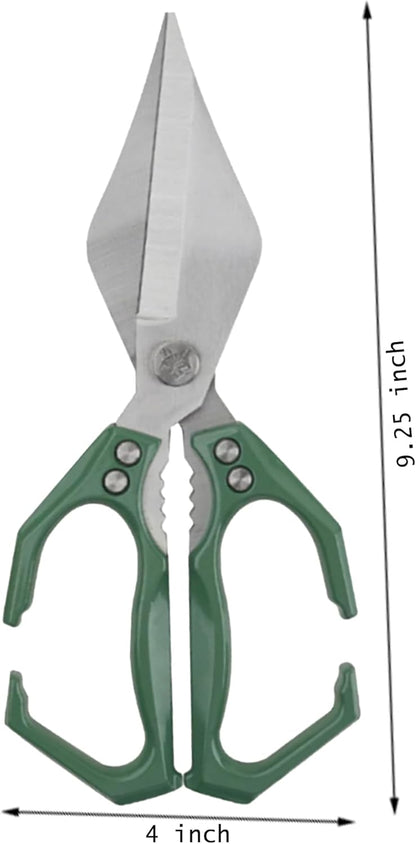 Multifunctional Heavy-Duty Kitchen Shears,Ultra Sharp Stainless Steel Poultry Shears,Multipurpose Food Scissors for Chicken, Meat,Fish, Vegetables,Bone Cutting(Silver)