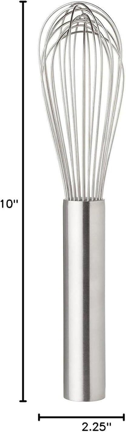 Soro Essentials- 14" Stainless Steel Piano Wire Whip- Thin Flexible Wire Whisk for Whisking Cooking Beating Blending Stirring Ingredients Mixing Sauces Baking Tools Cake Bread Pizza Pastry Biscuits