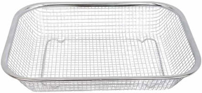 Prolinemax 11-1/2" x 8-1/2" Stainless Steel Rectangle Colander Wire Basket Fruit Vegetable Strainer