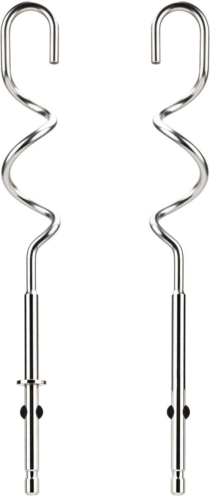 2pcs 990143000 Mixer Dough Hook for Hamilton, Stainless Steel Hand Mixer Replacement Beaters Attachments Dough Hook Accessories Compatible with Hamilton Beach 62630R 62632R 62633R