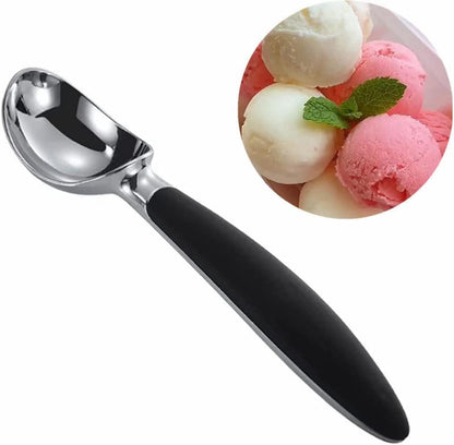 Non-Slip Handle Ice Cream Scoop, 6.7 Inch Zinc Alloy Ice Cream Spoon, Ice Cream Dipper for Dessert, Gelatos, Frozen Yogurt, Watermelon Fruit Melon Baller