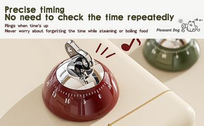 60-Minute Magnetic Timer, Mechanical Kitchen Cooking Reminder & Student Time Manager, Self-Discipline Alarm Clock for Time Management, Fridge Magnet Timer for Home School Office (Green)