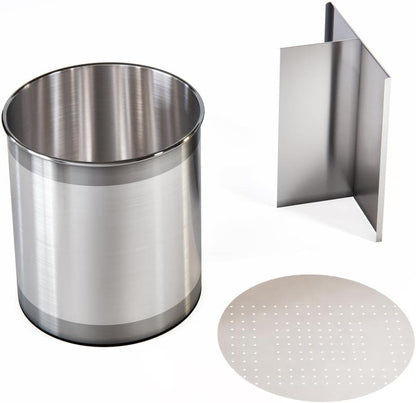 Cooler Kitchen Jumbo Extra Large Sturdy Rotating Black Utensil Holder Caddy with No-Tip Weighted Base, and Gripped Insert - Rust Proof and Dishwasher Safe Kitchen Utensils Holder