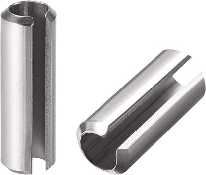 uxcell Slotted Spring Pin - M4 x 30mm 304 Stainless Steel Split Spring Roll Dowel Pins Plain Finish 20Pcs