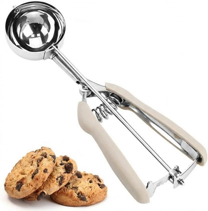 Cookie Scoop, Ice Cream Scoop, 1Tbsp/15 ml/0.5oz Cookie Scoops for Baking, 18/8 Stainless Steel Cookie Scooper for Baking, Ice Cream Scooper with Trigger Release, Cookie Dough Scoop with Non-slip Grip