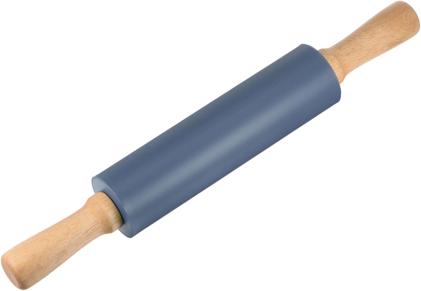 HARFINGTON Silicone Rolling Pins for Baking 12.2 Inch Non-Stick Silicone Surface Wooden Handle Rolling Pin Small Roller Playdough Rolling Pins for Fondant Kitchen Dough Pizza, Green