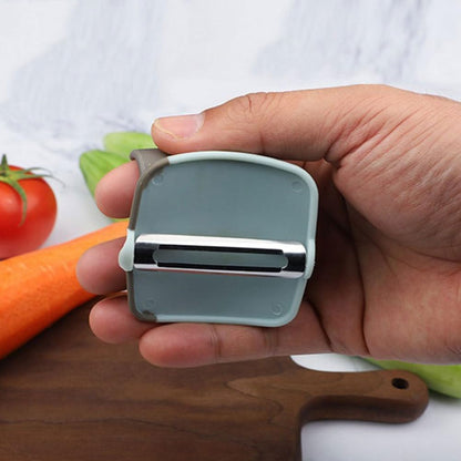 Kichvoe 4Pcs Stainless Steel Finger Vegetable Peeler - Ergonomic Fuirts Thumb Peeler with Grip for Pears, Potatoes, Carrots & Cucumbers | Small Palm Size Kitchen Peeling Utensils