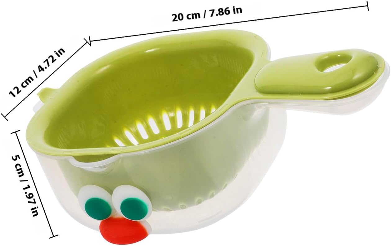 3-Piece Fruit Washing Bowl Set with Strainer – Dual-Layer Plastic Colander for Easy Draining – Space-Saving & Mess-Free Design for Fruits, Vegetables, Berries, and More