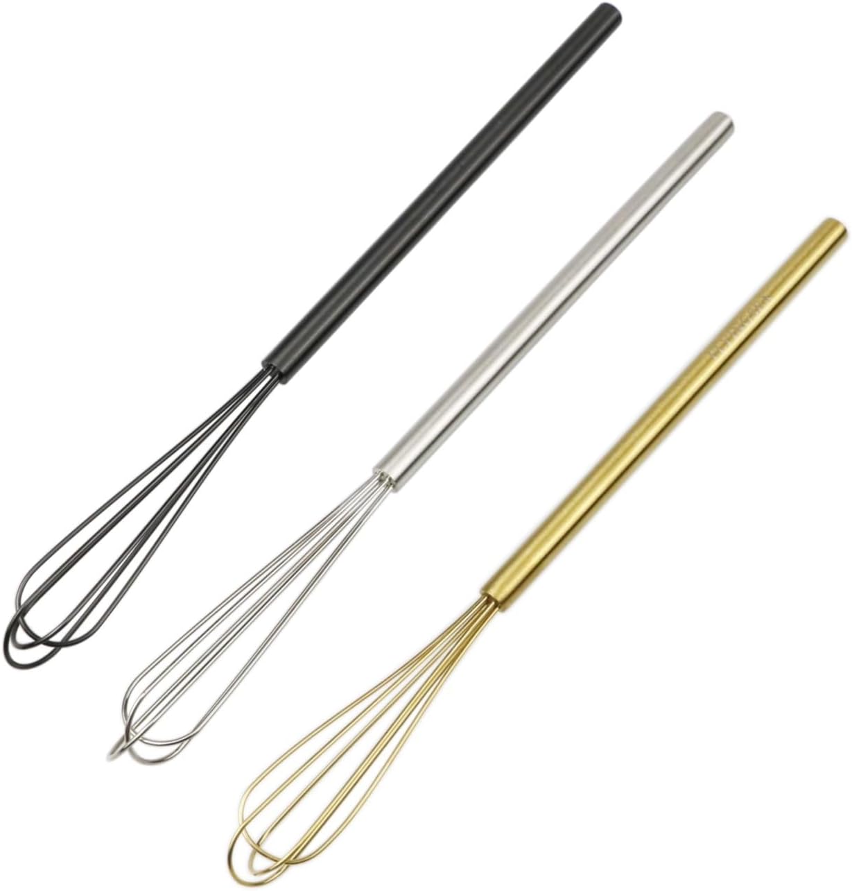 FLYINGSEA Whisks,Small Whisk,Mini Whisk,Stainless Steel Whisks,Cooking and Kitchen Gadget.(1 Pcs)