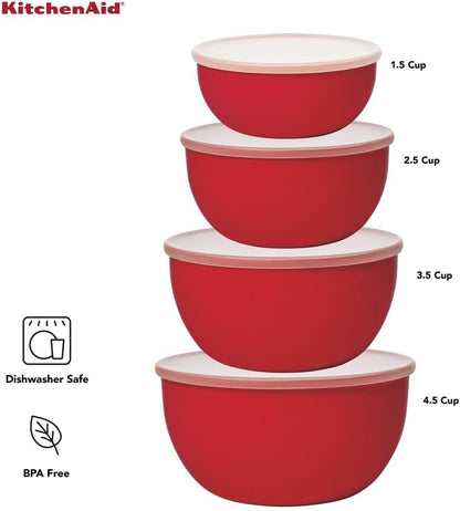 KitchenAid Prep Bowls with Lids, Set of 4
