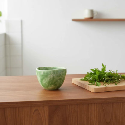 Herb Stripper Bowl, Herb Stripping Bowl with Multiple Hole Sizes to Separate Leaves from Stems (Blue)