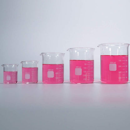 Graduated Glass Measuring Low Form Beaker Set (50ml+100ml+250ml)