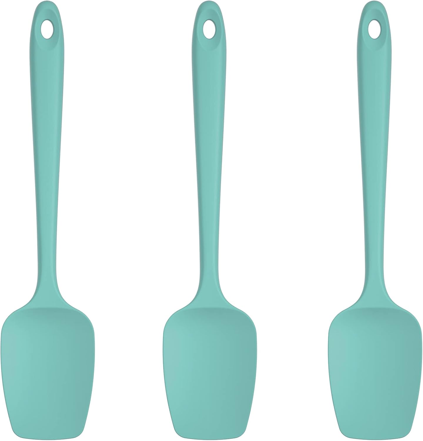 U-Taste Silicone Spoon Spatula Set, 600ºF High Heat Resistant Food Grade Flexible Rubber Scraper, Cooking Mixing Baking Kitchen Utensils Set of 3 (Multicolors)