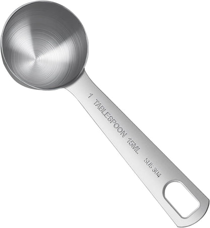 Teaspoon Measuring Spoons, 7.5mL (7.5 cc | 1/4 oz) Stainless Steel Teaspoon Scoop, Long Handle Metal Measuring Spoons for Cooking,Baking (0.25 OZ)