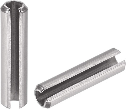 uxcell Slotted Spring Pin - M4 x 30mm 304 Stainless Steel Split Spring Roll Dowel Pins Plain Finish 20Pcs