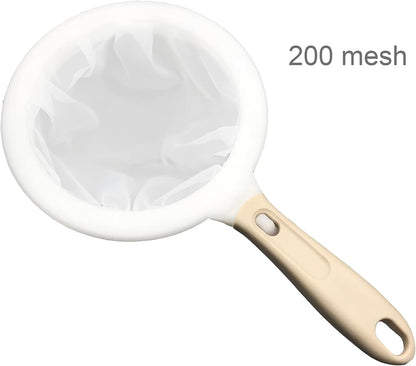 8.4in 80 Mesh Big Nylon Mesh Filter Ultra-Fine Sieve Sediments Strainer PP Frame for Straining Juice,Honey,Tea