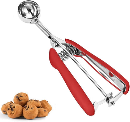 Cookie Scoop, Ice Cream Scoop, 1Tbsp/15 ml/0.5oz Cookie Scoops for Baking, 18/8 Stainless Steel Cookie Scooper for Baking, Ice Cream Scooper with Trigger Release, Cookie Dough Scoop with Non-slip Grip
