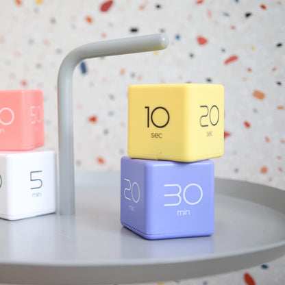 mooas Cube Timer (Mint), Flip Timer Productivity Timer, Time Management, Block Timer Kids Cube Timer Kitchen Timer Desk Timer for Studying Workout Classroom 1, 3, 5, 10 min Timer Setting