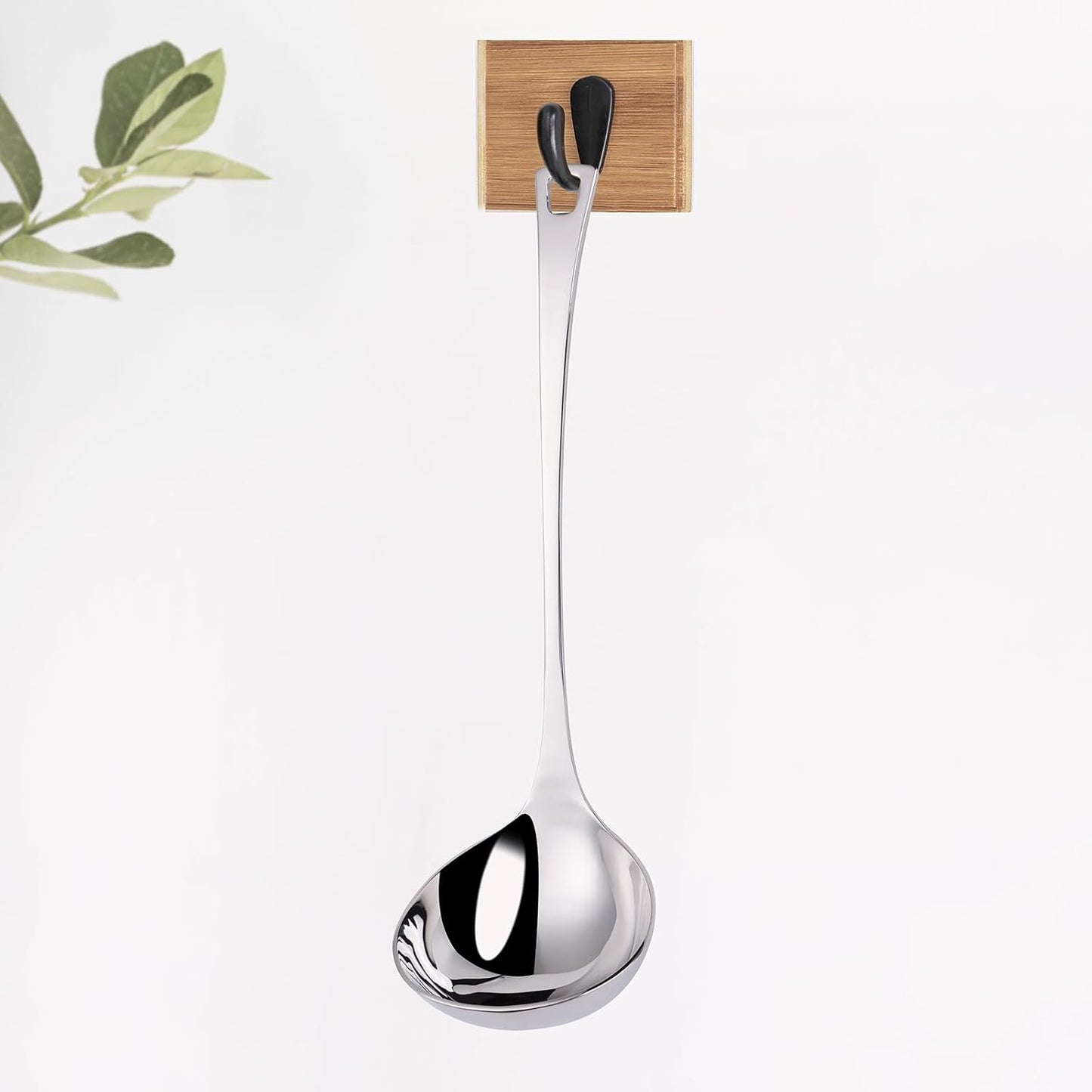 4.Oz 18/10 Stainless Steel Kitchen Ladle Cooking Utensils with 11.8-Inch Handle,Heavy Duty Serving Large Soup Spoon,Dishwasher Safe(Gold)