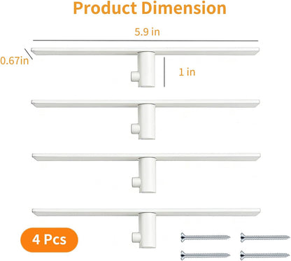 Stand Mixer Attachment Holder for KitchenAid Accessories and Attachments - 4 Pack Hanging Organizer for Storage Your Kitchen Aid Dough Hook Paddle Whisk Attachment Hanger (Plastic White)