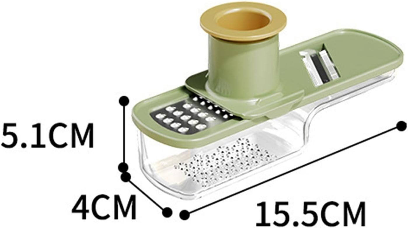 Ginger Garlic Grater Ginger Garlic Grinding Cooking W Container Multi Purpose Easy Grip Manual Kitchen Tool for Baking, Green