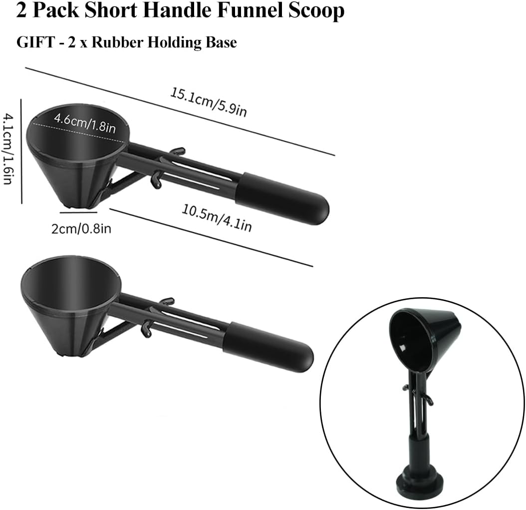 Measuring Scoop with Funnel for Filling Water Bottles with Protein Powder Milk Powder Filling Resuable K Cup Coffee Capsule with Coffee Grounds