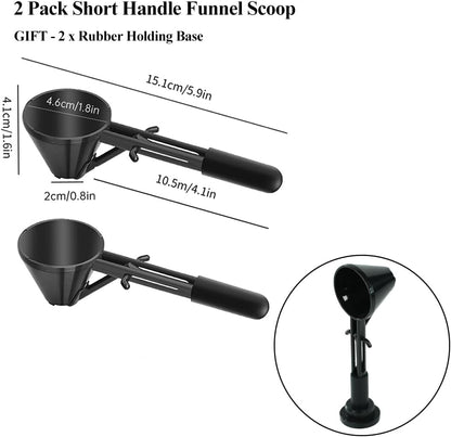 Measuring Scoop with Funnel for Filling Water Bottles with Protein Powder Milk Powder Filling Resuable K Cup Coffee Capsule with Coffee Grounds