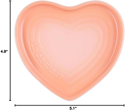 Le Creuset Stoneware Heart Shaped Spoon Rest, 5", White