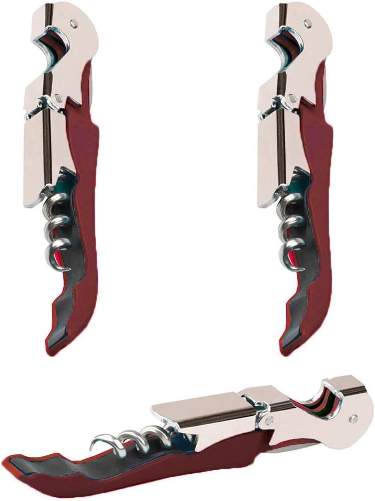 Kit-Home Professional Waiter Corkscrew Wine Openers Set (4 PCS),Upgraded with Heavy Duty Stainless Steel Hinges Wine Key for Restaurant Waiters, Sommelier, Bartenders