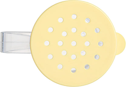 Restaurantware Spice Shaker 1 Count Plastic Shaker, Durable Seasoning Dredge with Yellow Coarse Lid, Clear Shaker for Commercial Kitchens, Pizzerias, and Bakeries