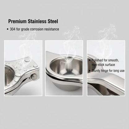 0019 XAUZIX Stainless Steel Manual Citrus Juicer – 5 cm Lemon Squeezer – Portable & Easy to Clean