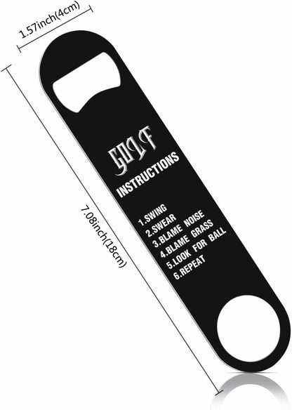 Black White Checkered Stainless Steel Bottle Opener Cool Car Racing Sports Plaid Pattern Geometric Design Flat Beer Bottle Opener Keychain for Home Kitchen Bar Restaurant Party Birthday Gift
