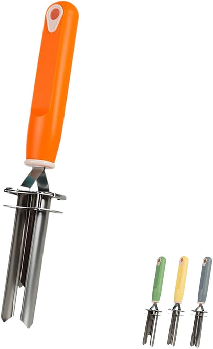 Adjustable Fruit & Vegetable Corer Tool - 6 Different Hole Spacing Options, Quick Deseeder, Suitable for Most Fruits (Orange)