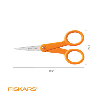 Fiskars Micro Trip Scissors, SoftGrip Precision Cutting Shears, Non-Stick Stainless Steel Blades, 5 inches
