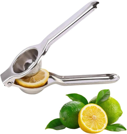 Lemon Squeezer Stainless Steel – Heavy Duty Manual Citrus Juicer Hand Press for Lemon Lime Orange – Ergonomic Non-Slip Handle, Rust-Resistant, Dishwasher Safe Kitchen Tool