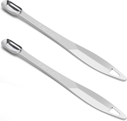 2 Pcs 1 Tablespoon(15 mL | 3 Tsp | 1 Tbsp | 15 cc | 1/2 oz) Stainless Steel Single Measuring Spoon, Long Handle Metal Measuring Spoon, Kitchen Gadgets for Cooking & Baking(Gold)
