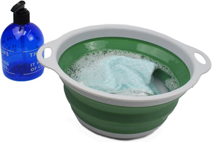 SAMMART COMBO - Collapsible & Expandable Basket & Colander & Bowl - Perfect Outdoor & Picnic - Space Saving (Basket + Colander + Bowl)