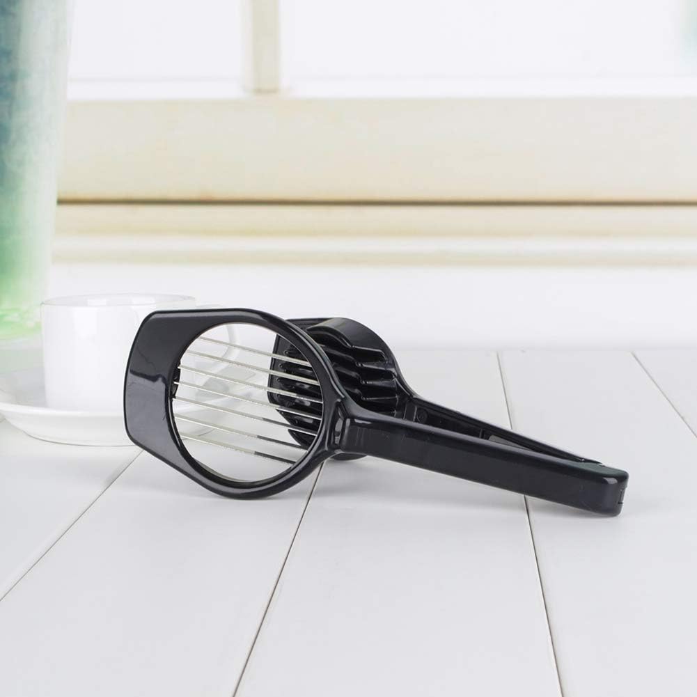 Egg Slicer Cutter，Long Handle Egg Slicer Mushroom Tomato Fruit Cutter Stainless Steel Blades Home Kitchen Bar Tool